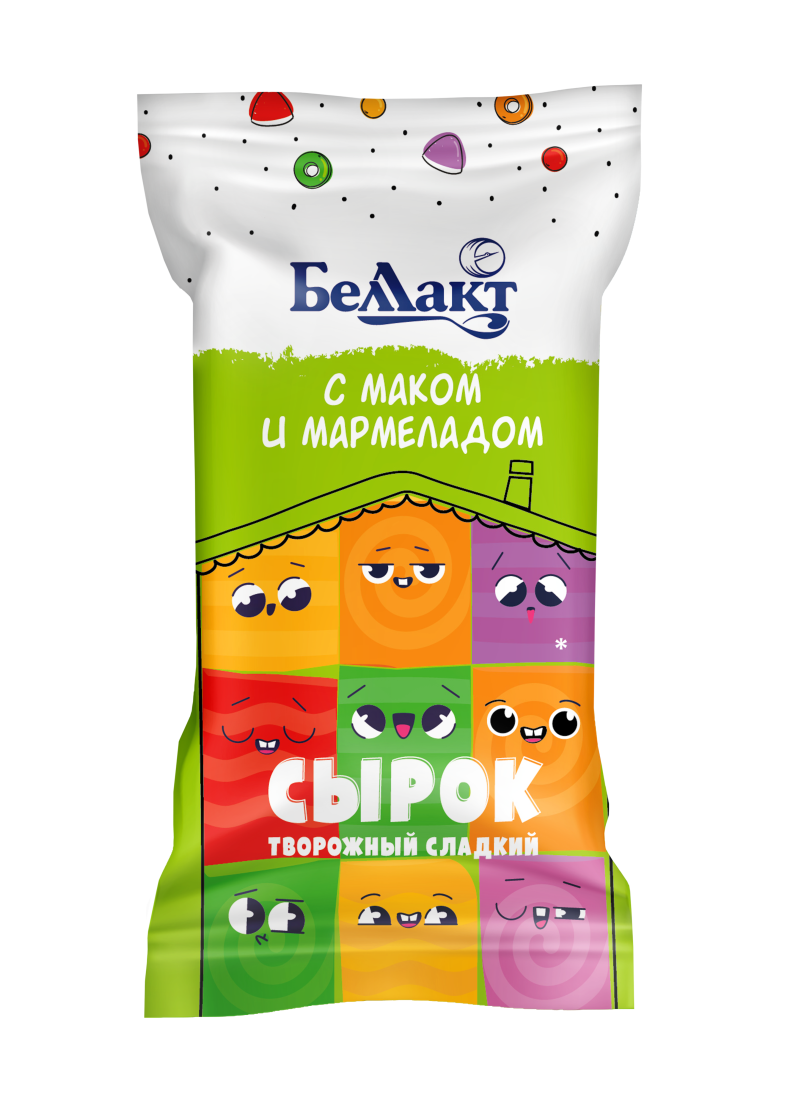 Сырок творожный сладкий с мармеладом